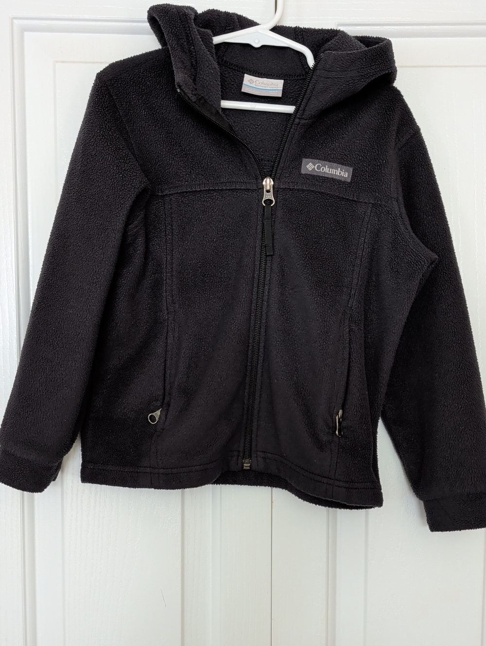 Boys Columbia Black Hooded Fleece Zip Jacket